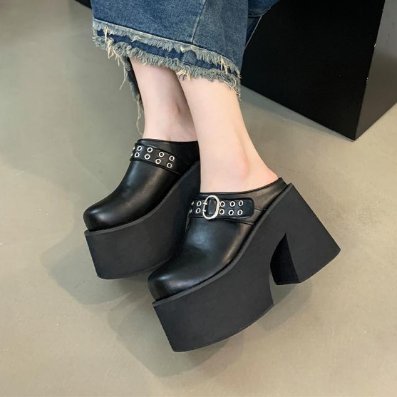Ethnic Modern Fashion - 11cm PU 가죽 플랫 여성 패션