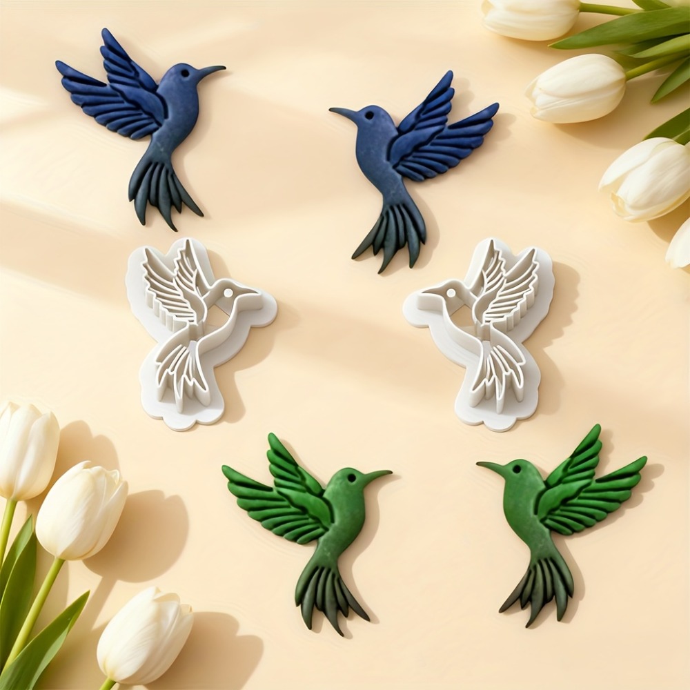 Ethnic Fashion Jewellery - 2Pcs 플라잉 허밍버드 폴리머 클레이 커터