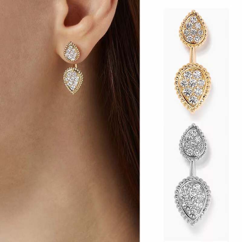 Ethnic Fashion Jewellery - 황동 18k 골드 분리형 이중 눈