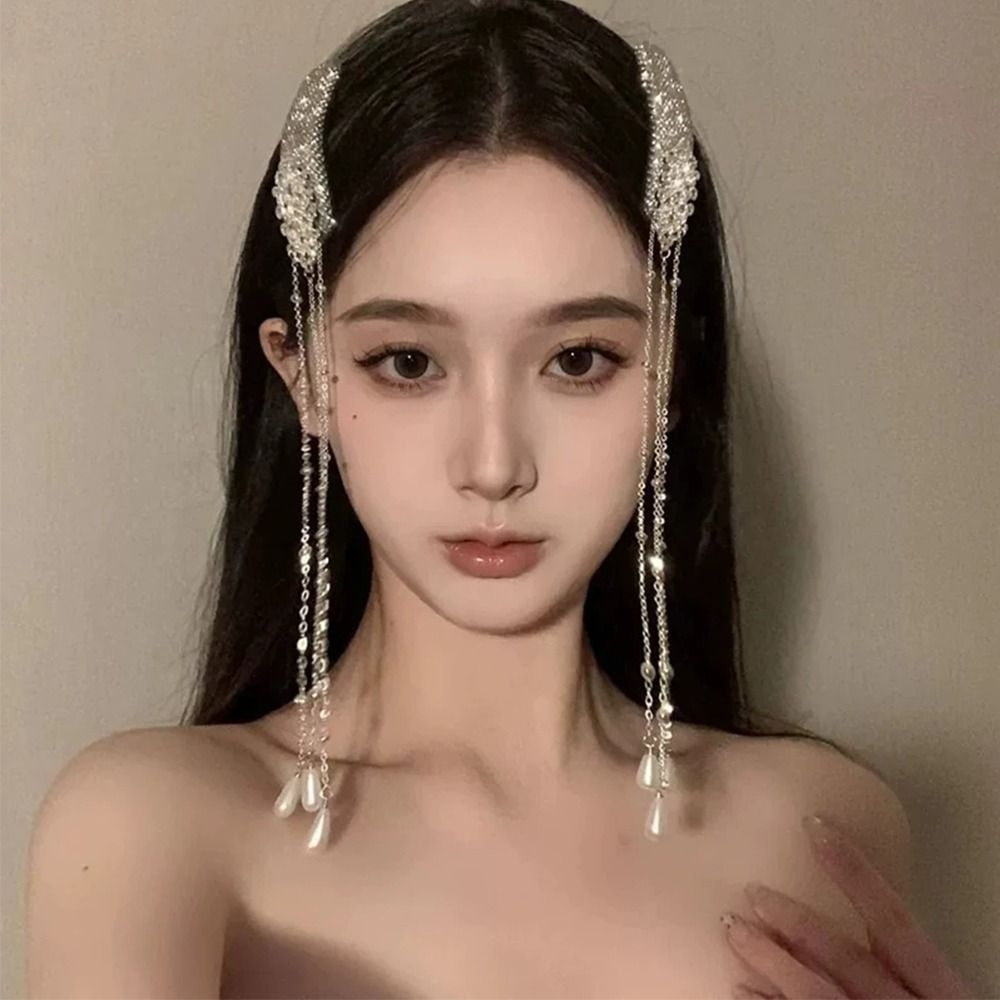 Ethnic Fashion Design - 1개/1쌍 레트로 태슬 헤어 클립 롱