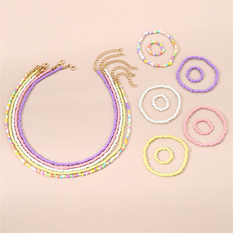 Ethnic Fashion Jewellery - 15개/세트 수제 보헤미안 비즈 쥬얼리 세트