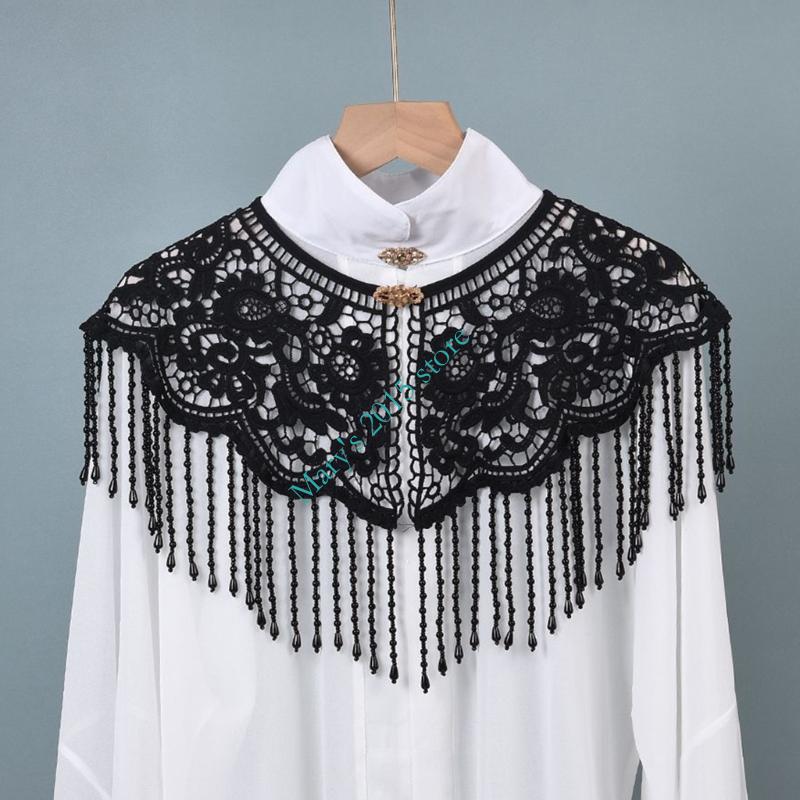 파란색 진주 장식품과 전통 중국 스타일 수 놓은 어깨  - Ethnic Fashion Design 리뷰 및 가격