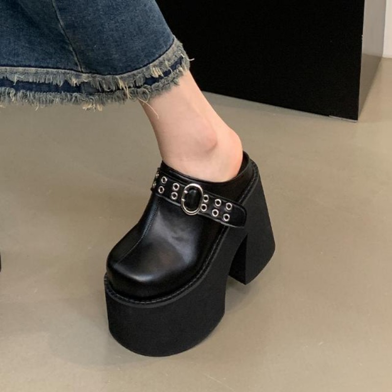 11cm PU 가죽 플랫 여성 패션 하이힐 펌프스 플랫 - Ethnic Modern Fashion 리뷰 및 가격