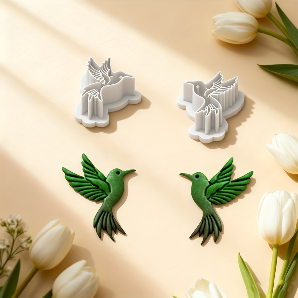 2Pcs 플라잉 허밍버드 폴리머 클레이 커터 DIY 보 - Ethnic Fashion Jewellery 리뷰 및 가격