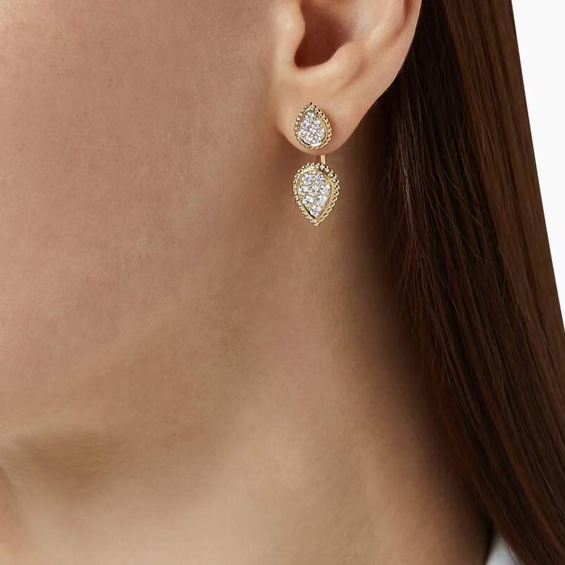 황동 18k 골드 분리형 이중 눈 귀걸이 여성 쥬얼리  - Ethnic Fashion Jewellery 리뷰 및 가격