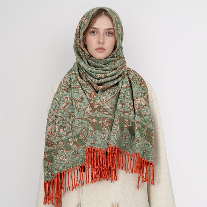 2024 패션 민족 스타일 여성 페이즐리 자카드 스카프 - Winter Ethnic Fashion For Women 리뷰 및 가격