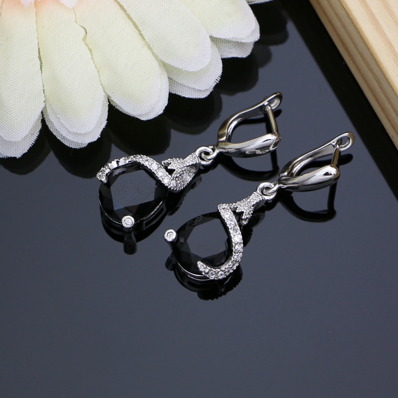 이상한 디자인 925 스털링 실버 의상 보석 세트 블랙 - Ethnic Fashion Design 리뷰 및 가격