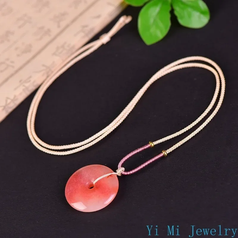 자연 황금 옥 복숭아 꽃 박제 펜던트 남자와 여자 평화 - Ethnic Fashion Jewellery 리뷰 및 가격