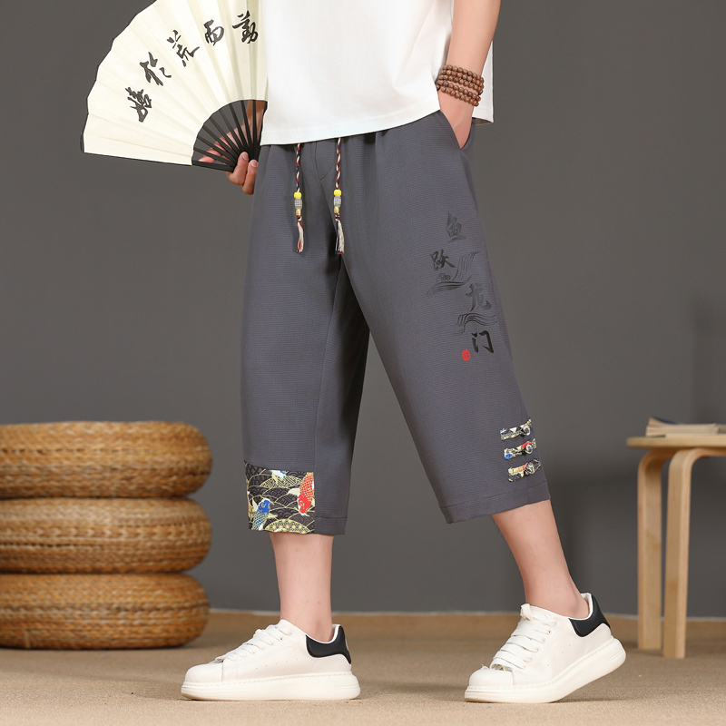 남성 여름 아이스 실크 얇은 캐주얼 와이드 레그 팬츠  - Urban Ethnic Fashion 리뷰 및 가격